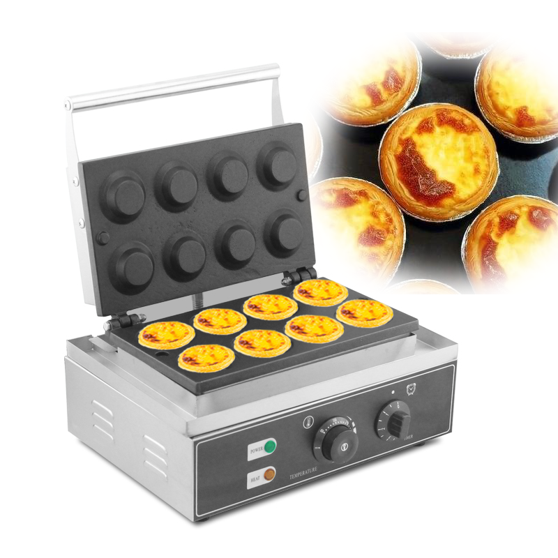 Mini Waffle Maker Machine - HPH2O Kommerzielle Antihaft-Elektro-Eierkuchenmaschine 8 Stück Eierkuchenformen-Backgerät