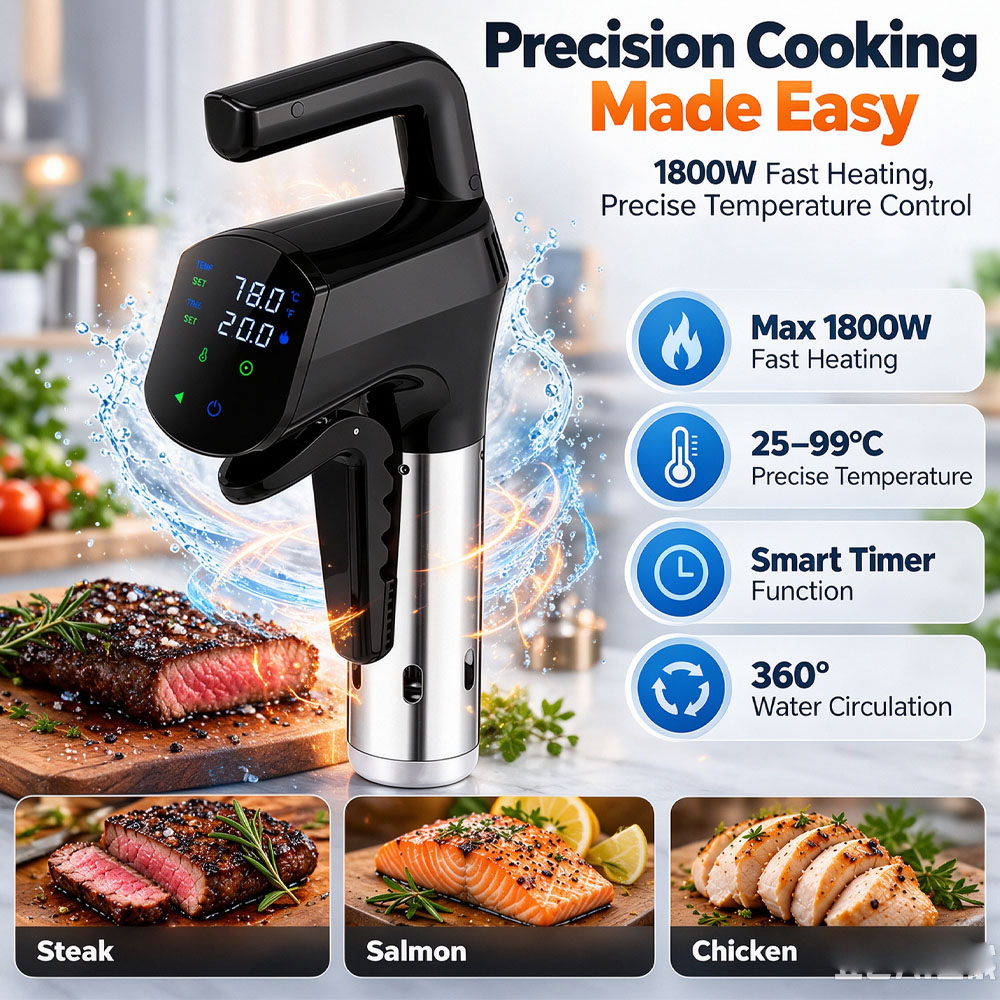 WiFi Sous-Vide-Kocher 1800W Ta – Digital Sous Vide Precision Cooker Bewertung und Preis
